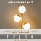 Gold 3-Light Floor Lamp
