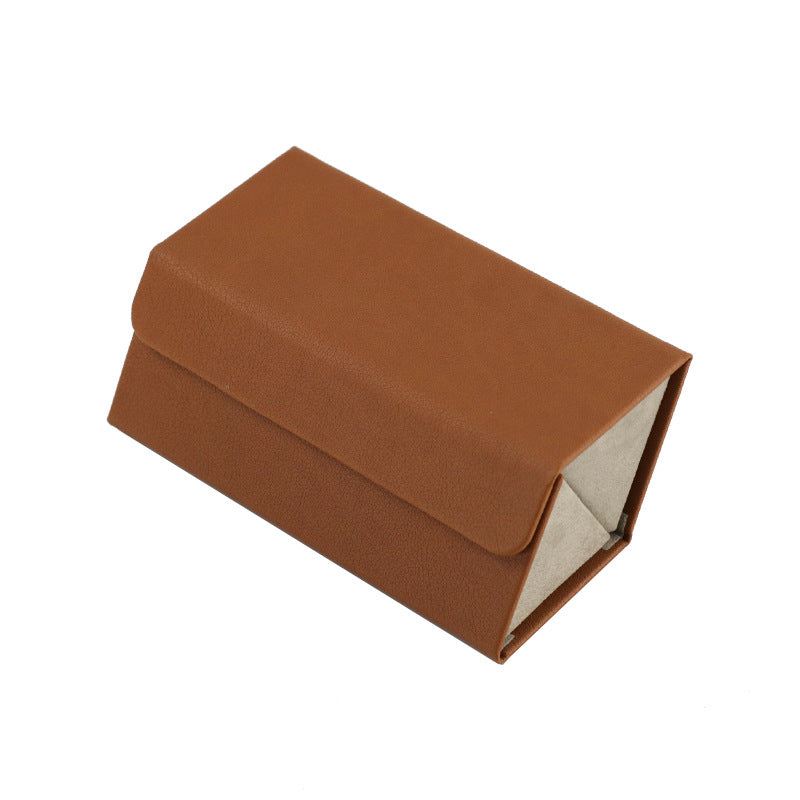 Foldable PU Leather Sunglass Case, Holds 5 Pairs for Travel