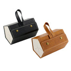 Foldable PU Leather Sunglass Case, Holds 5 Pairs for Travel