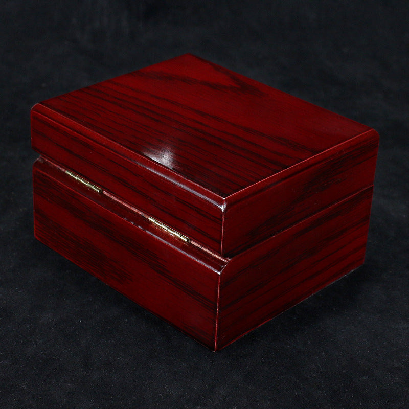 Mahogany Wood Grain Jewelry Display Box
