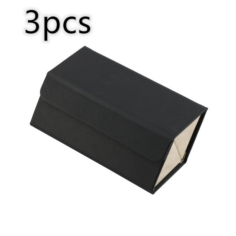 Foldable PU Leather Sunglass Case, Holds 5 Pairs for Travel