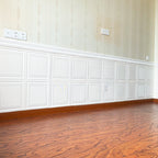 3D Self-Adhesive Wall Stickers, White Wood Plank Design