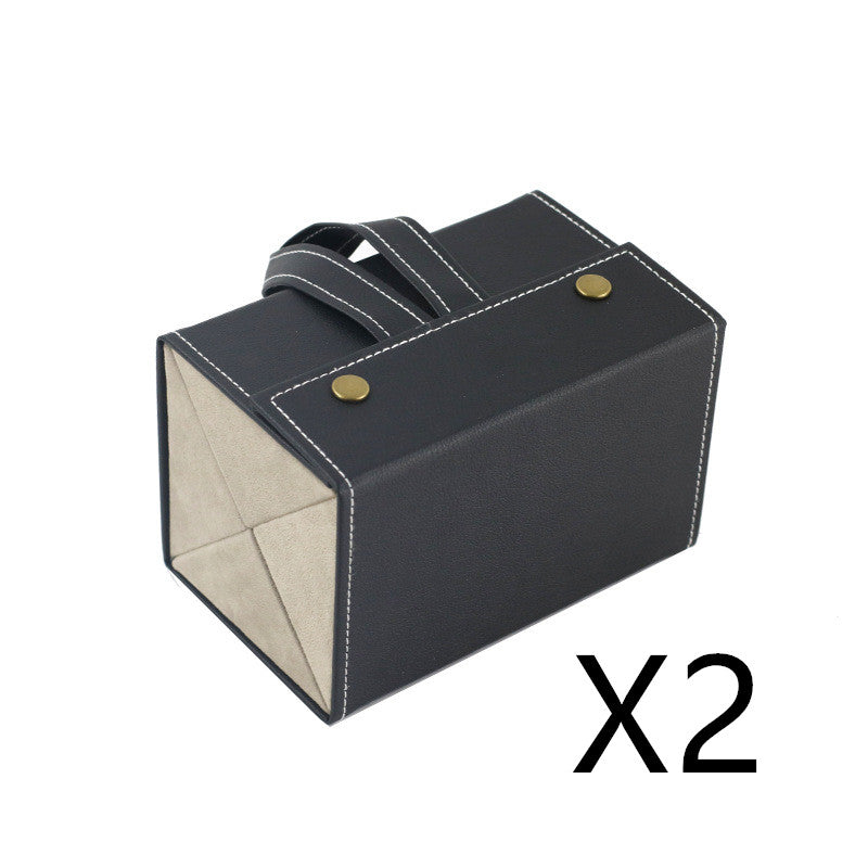 Foldable PU Leather Sunglass Case, Holds 5 Pairs for Travel