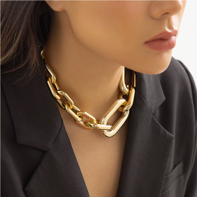 Vintage Gold Chunky Link Chain Necklace
