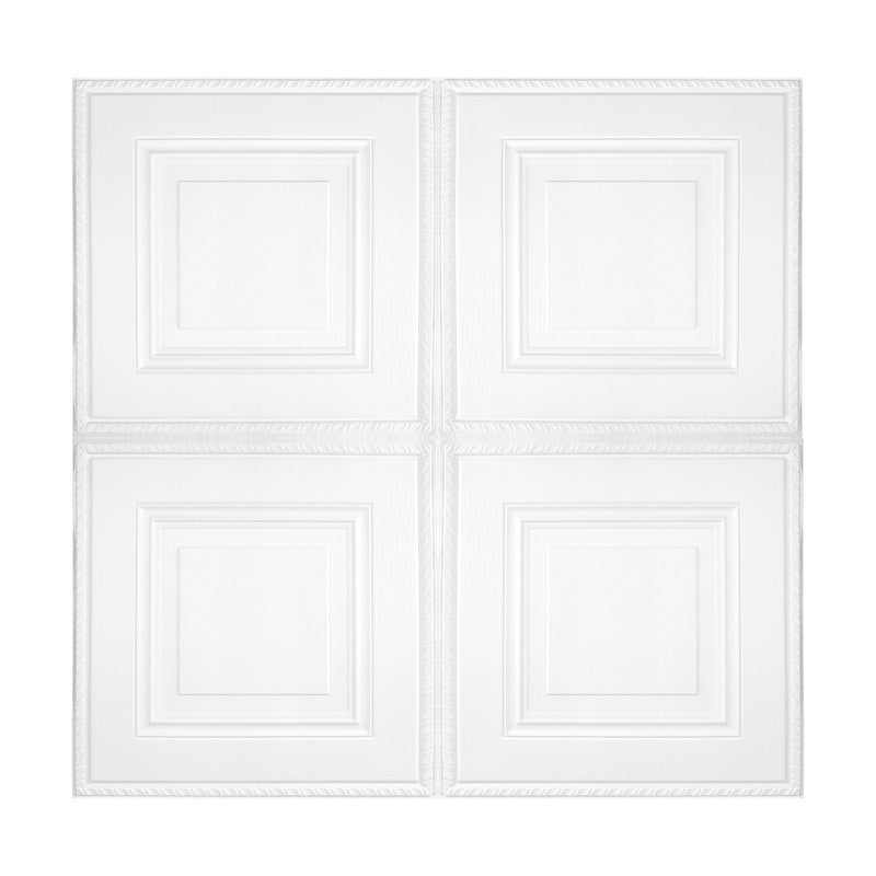 3D Self-Adhesive Wall Stickers, White Wood Plank Design