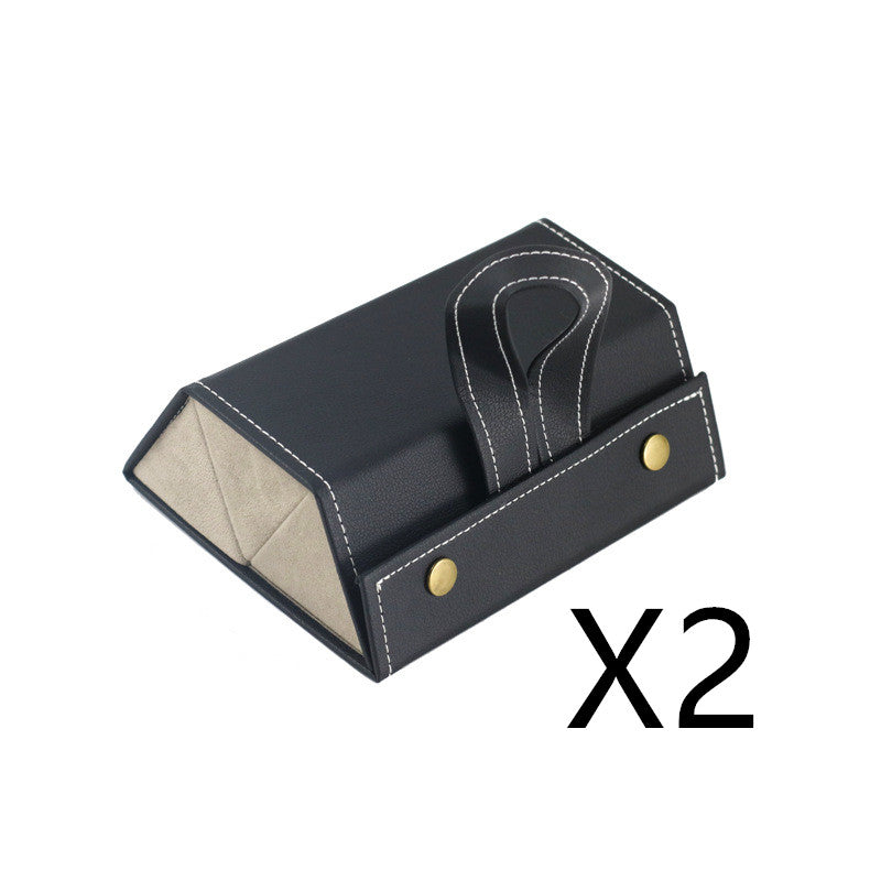 Foldable PU Leather Sunglass Case, Holds 5 Pairs for Travel
