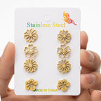 Gold & Rose Gold Simulated Stud Earrings