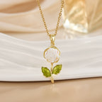 Laser-Cut Gardenia Pendant Necklace