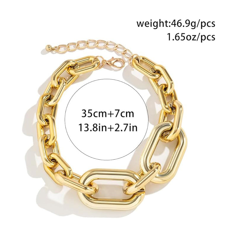 Vintage Gold Chunky Link Chain Necklace