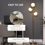 Gold 3-Light Floor Lamp