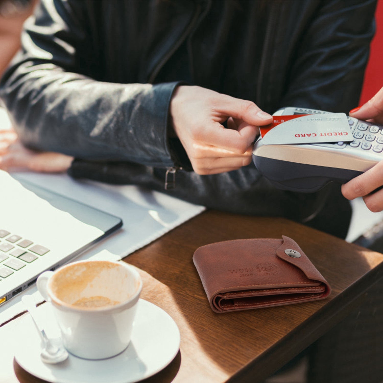 Slim PU Leather Wallet with RFID Blocking