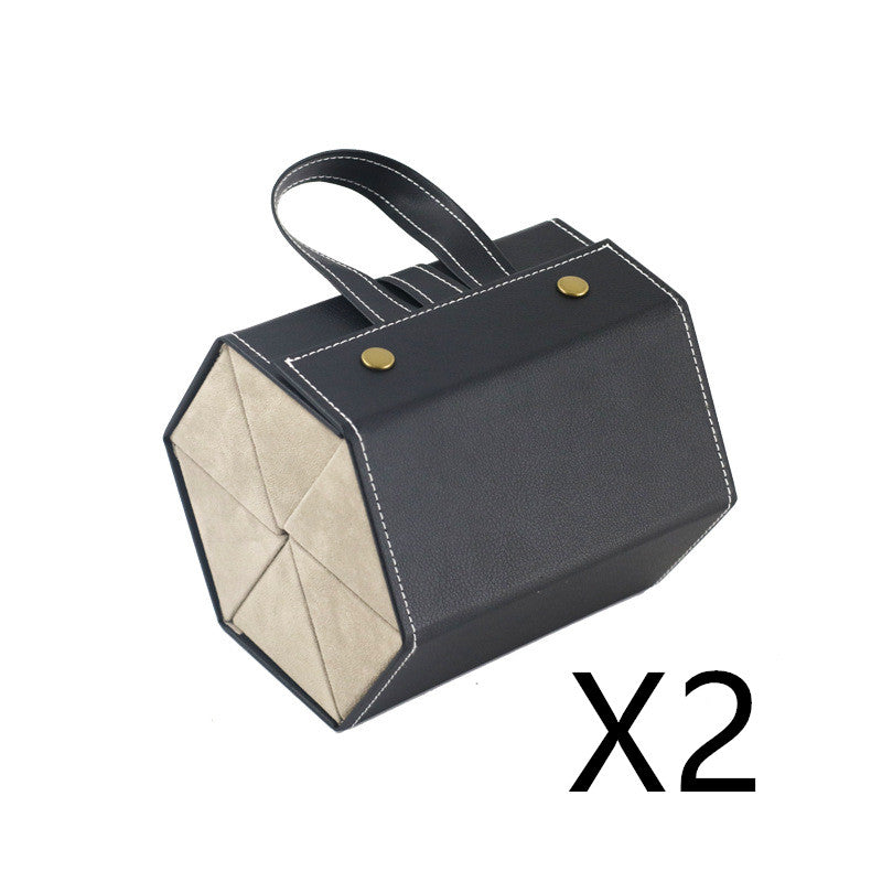 Foldable PU Leather Sunglass Case, Holds 5 Pairs for Travel