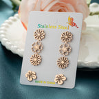 Gold & Rose Gold Simulated Stud Earrings