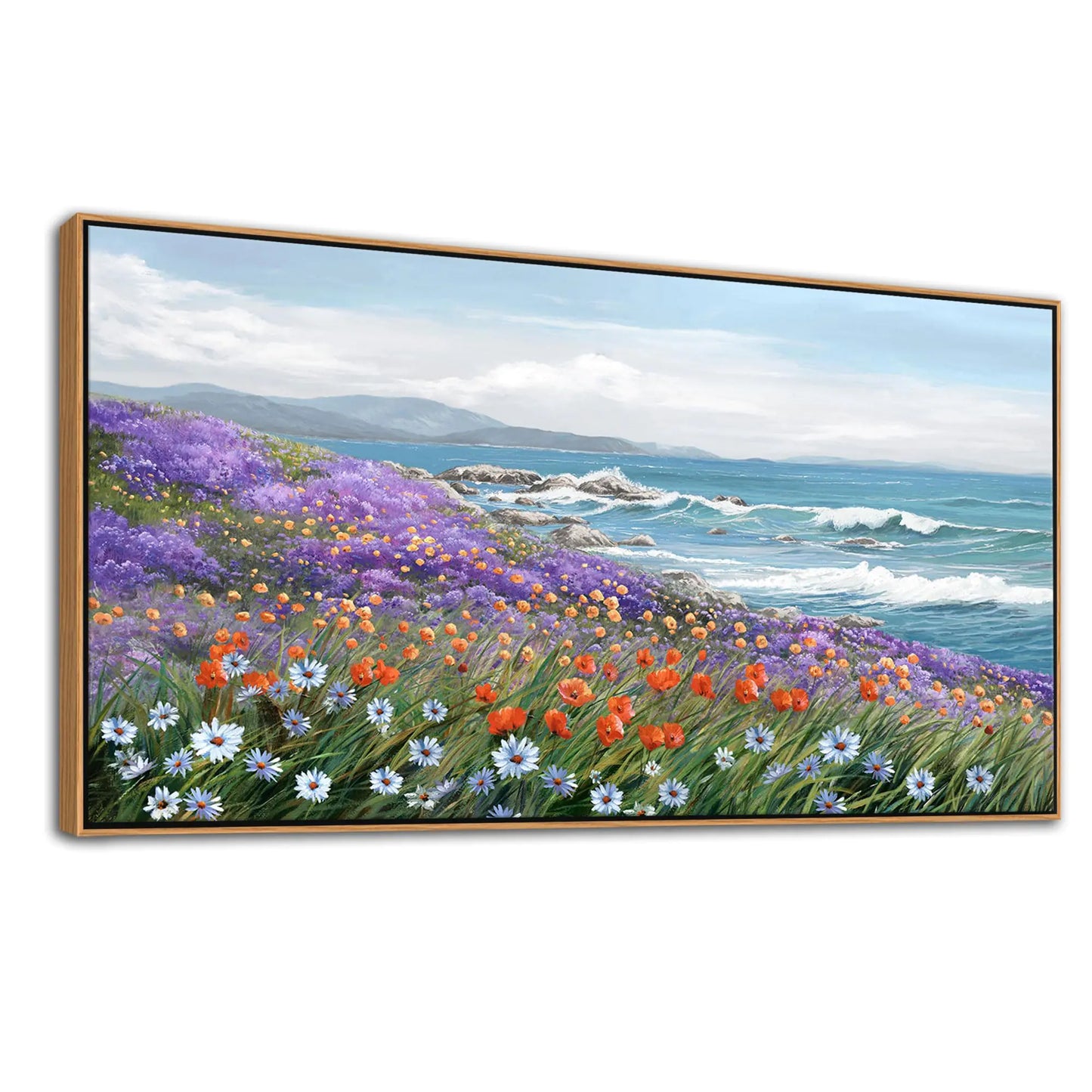 Seaside Daisy Meadows Canvas Art