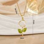 Laser-Cut Gardenia Pendant Necklace