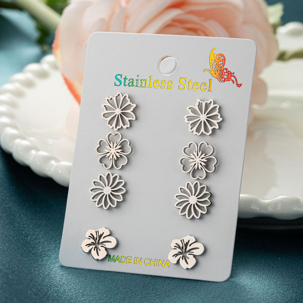 Gold & Rose Gold Simulated Stud Earrings