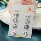 Gold & Rose Gold Simulated Stud Earrings