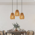 Set of 3 Handcrafted Hemp Rope Pendant Lights
