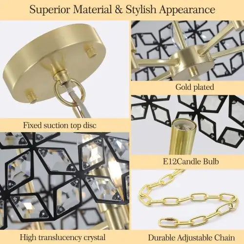 Elegant Round Crystal Chandelier for Chic Home Decor