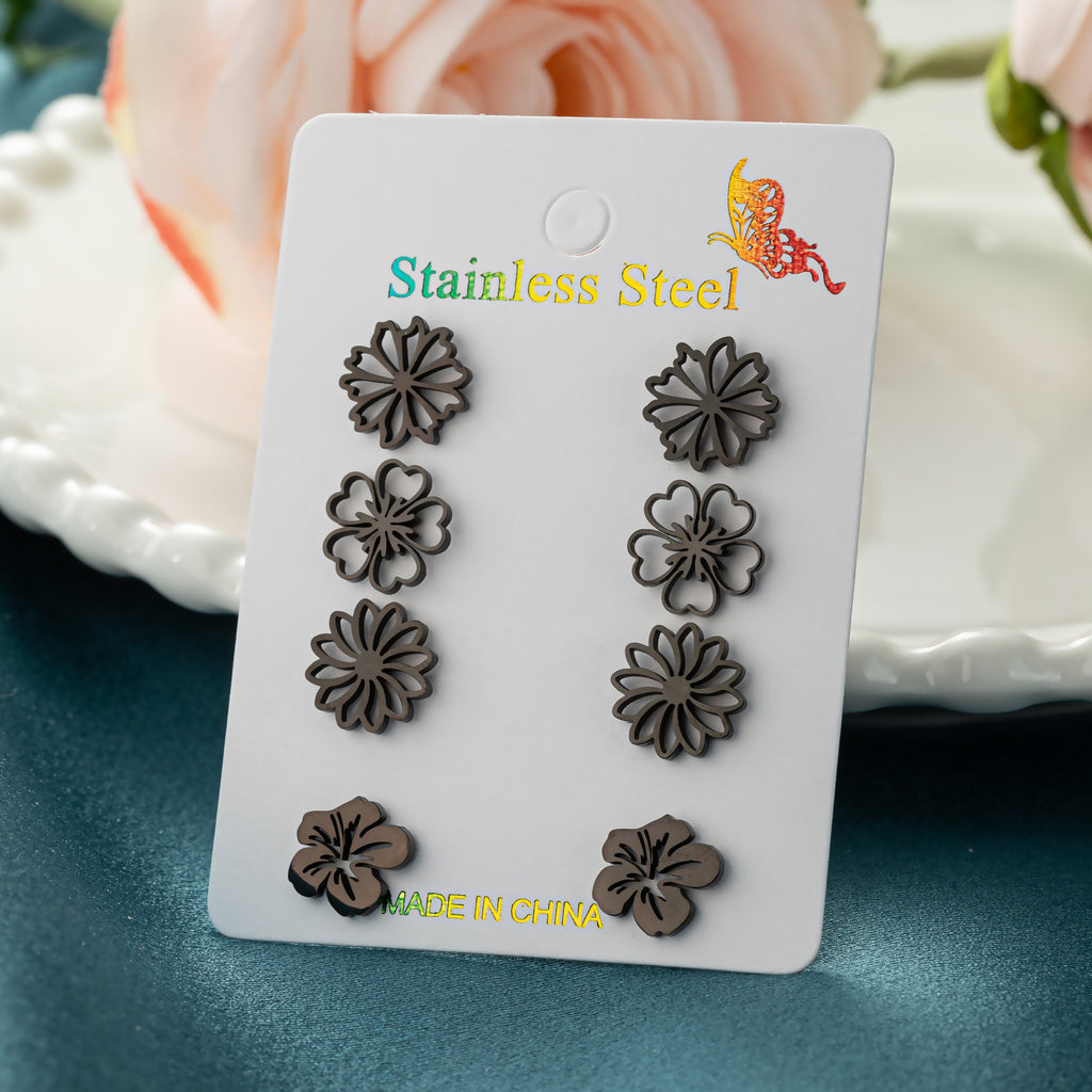 Gold & Rose Gold Simulated Stud Earrings