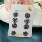 Gold & Rose Gold Simulated Stud Earrings