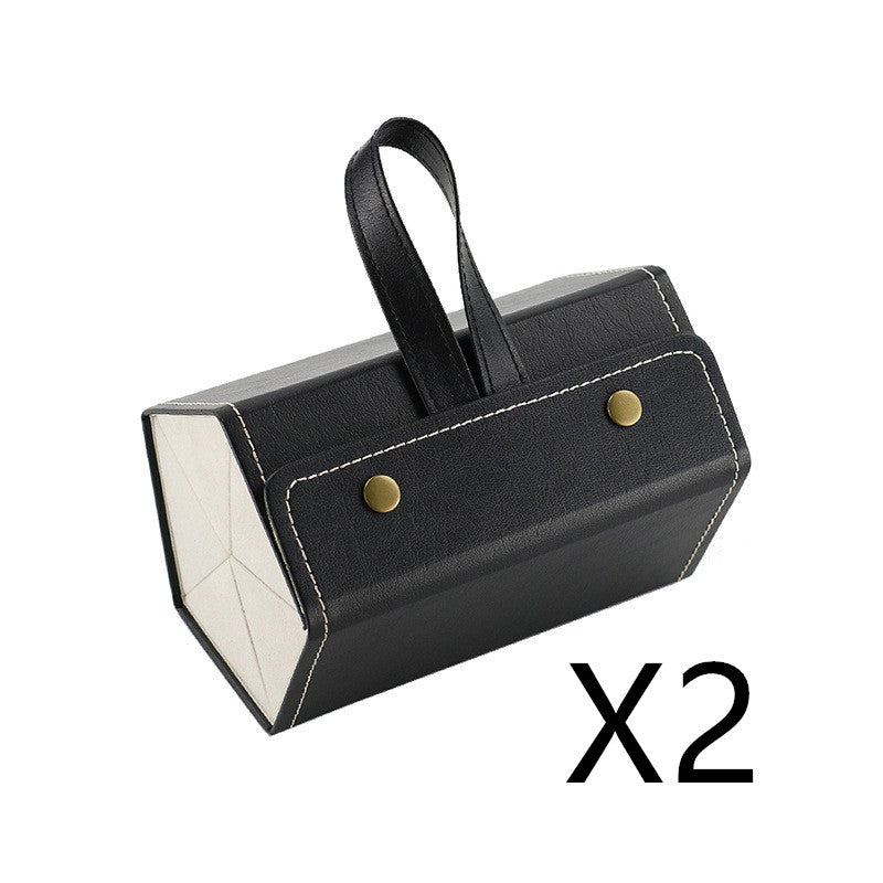 Foldable PU Leather Sunglass Case, Holds 5 Pairs for Travel