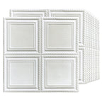 3D Self-Adhesive Wall Stickers, White Wood Plank Design