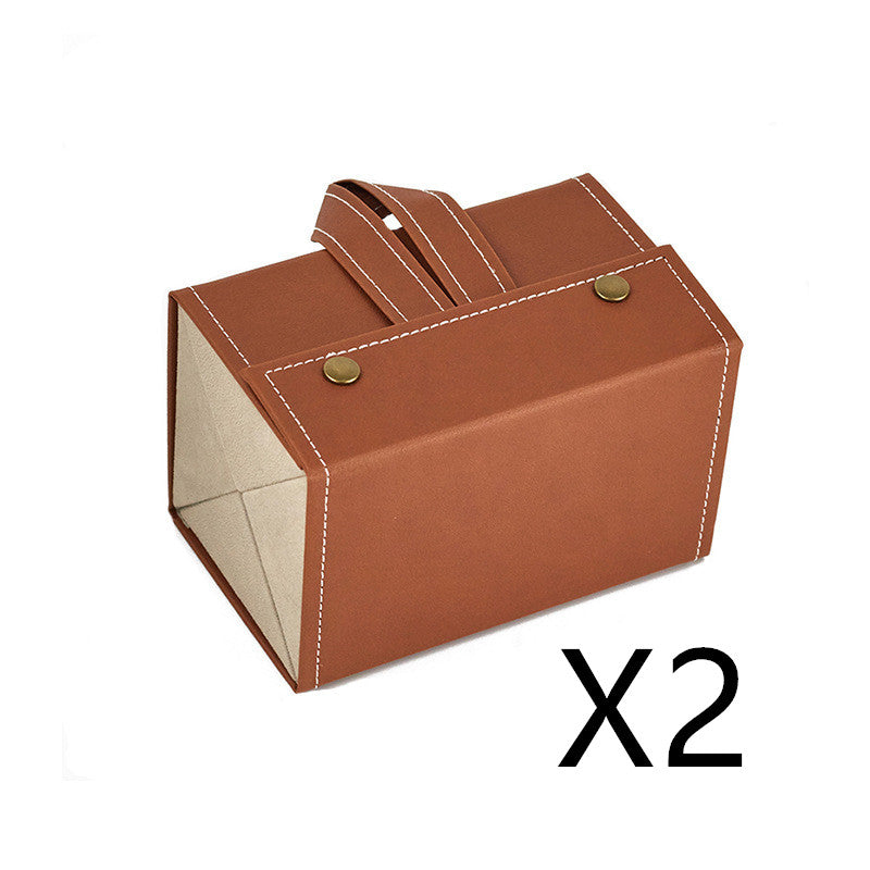 Foldable PU Leather Sunglass Case, Holds 5 Pairs for Travel