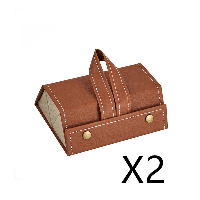 Foldable PU Leather Sunglass Case, Holds 5 Pairs for Travel