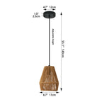 Set of 3 Handcrafted Hemp Rope Pendant Lights