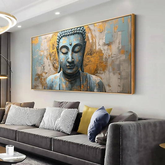 Zen Buddha Canvas Artwork - Modern Living Decor 20"x40"