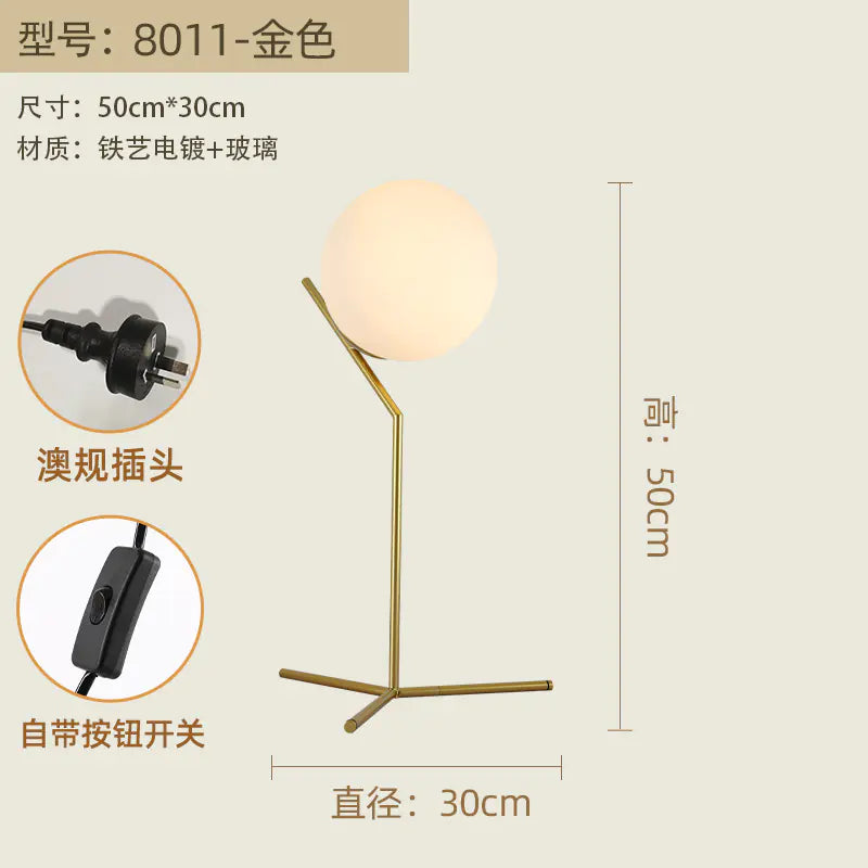 Scandinavian Chic Bedside Lamp - Sleek Reading Light