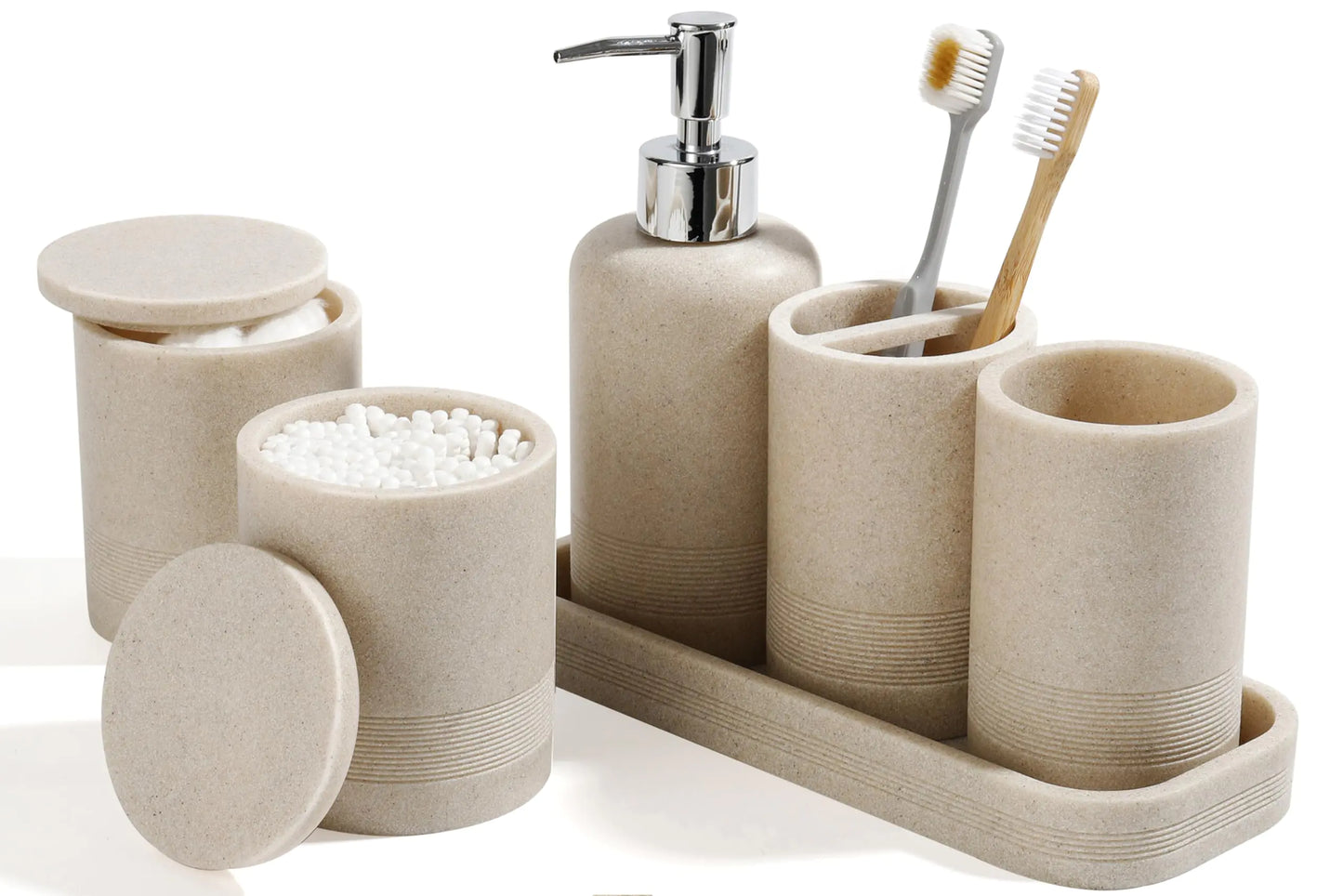Chic Beige Bath Essentials Kit